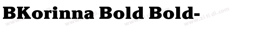 BKorinna Bold Bold字体转换